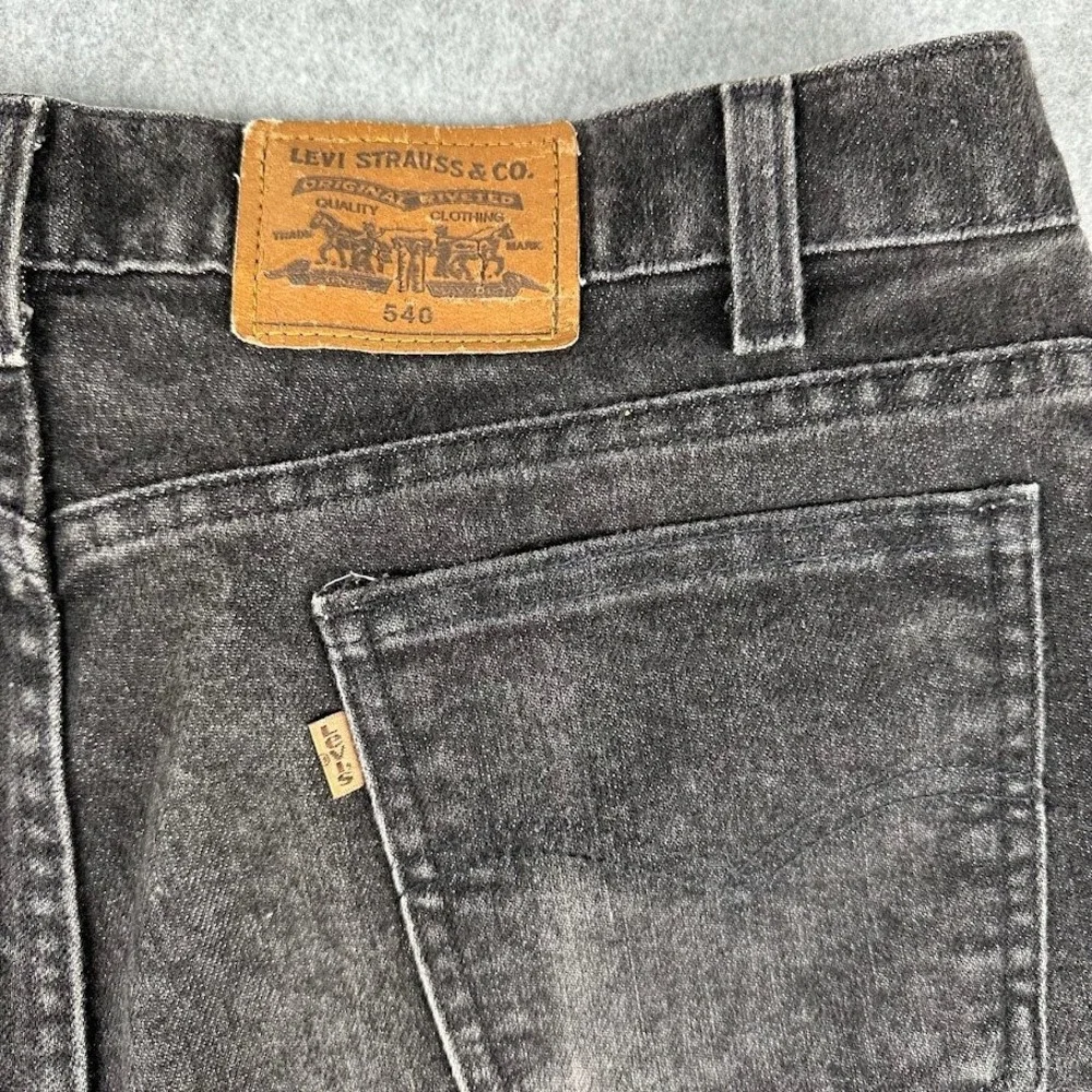 Vintage Levi's Signature 540 Relaxed Fit Men Black Denim Jeans‎ 34x31 Pleat 80's